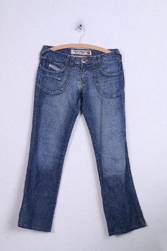 Diesel Industry Womens 29 Trousers Jeans Blue Denim Cotton Italy