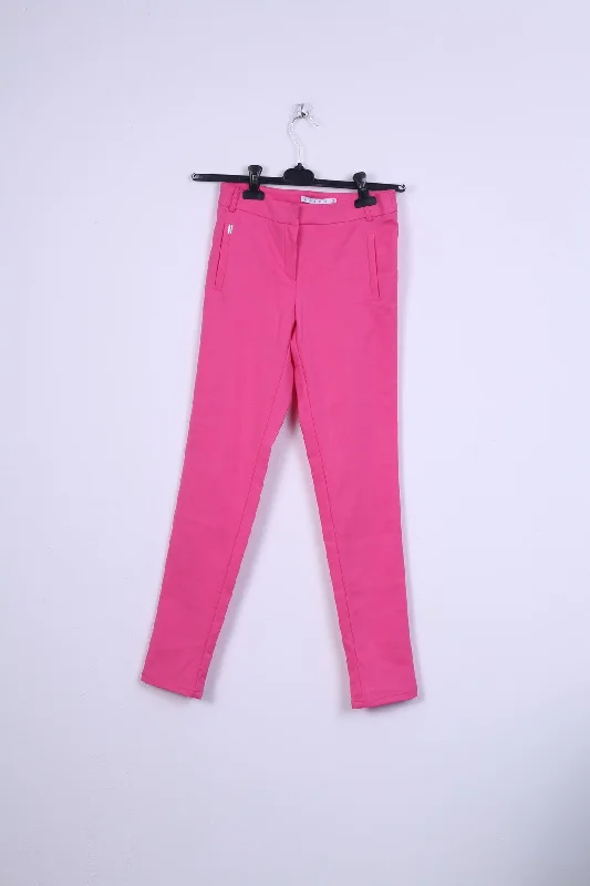 New Ryłko 34 XS Womens Elegant Trousers Pink Cotton Chic