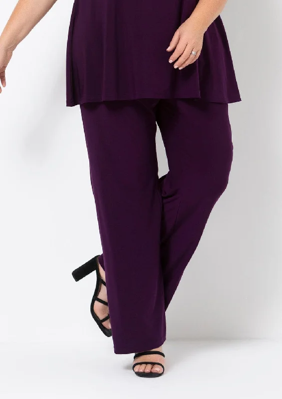 Purple Potion Jersey Palazzo Pant