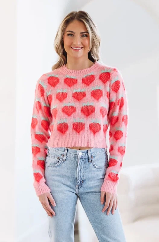 Strawberry Fields Sweater - Pink