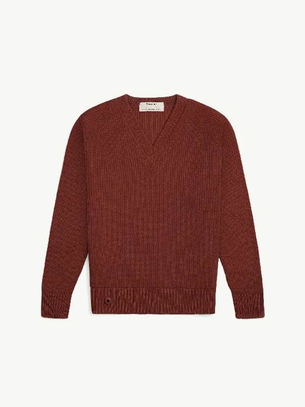 The V-Neck - Clay Red