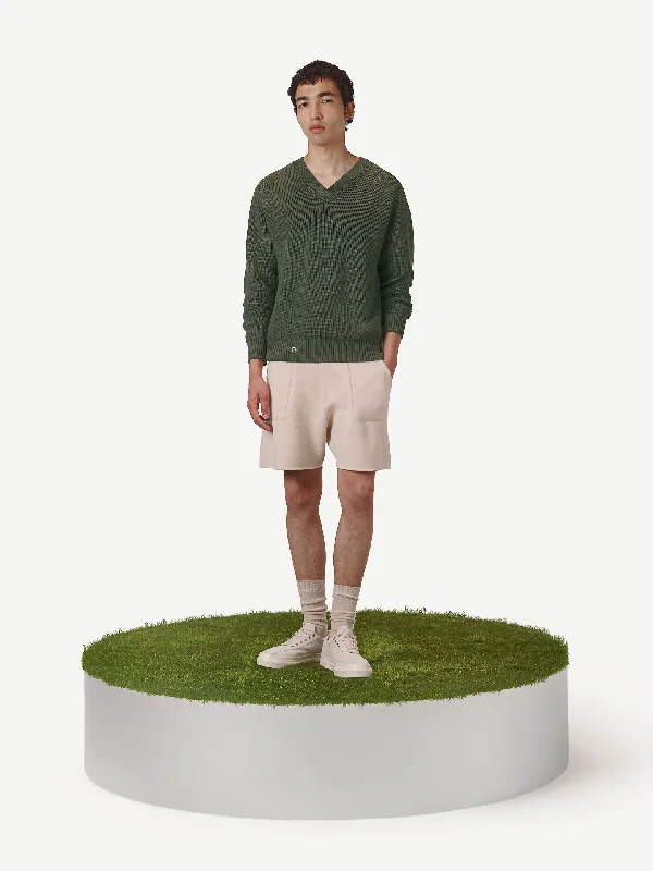 The V-Neck - Moss Green