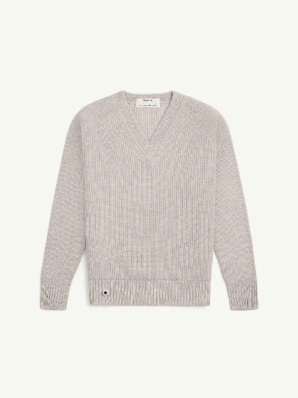 The V-Neck - Wool White