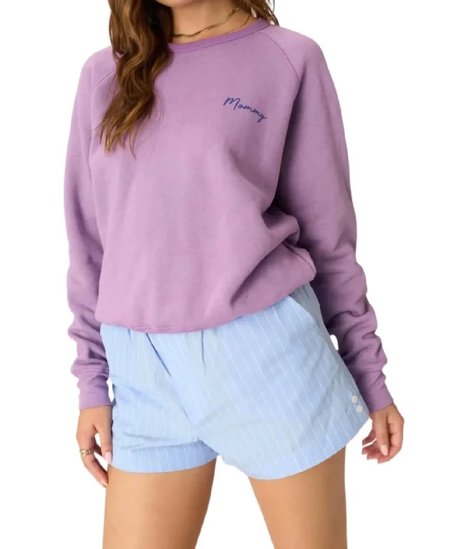 Reversible Sweatshirt In Blooming Lilac