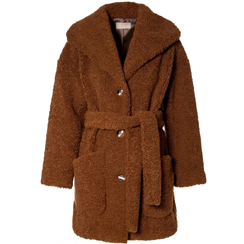 BROWN TEDDY COAT ""POLLY""