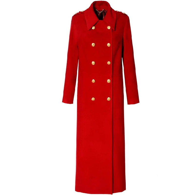 DOUBLE BREASTED COAT ""NASTASIA"" IN RED