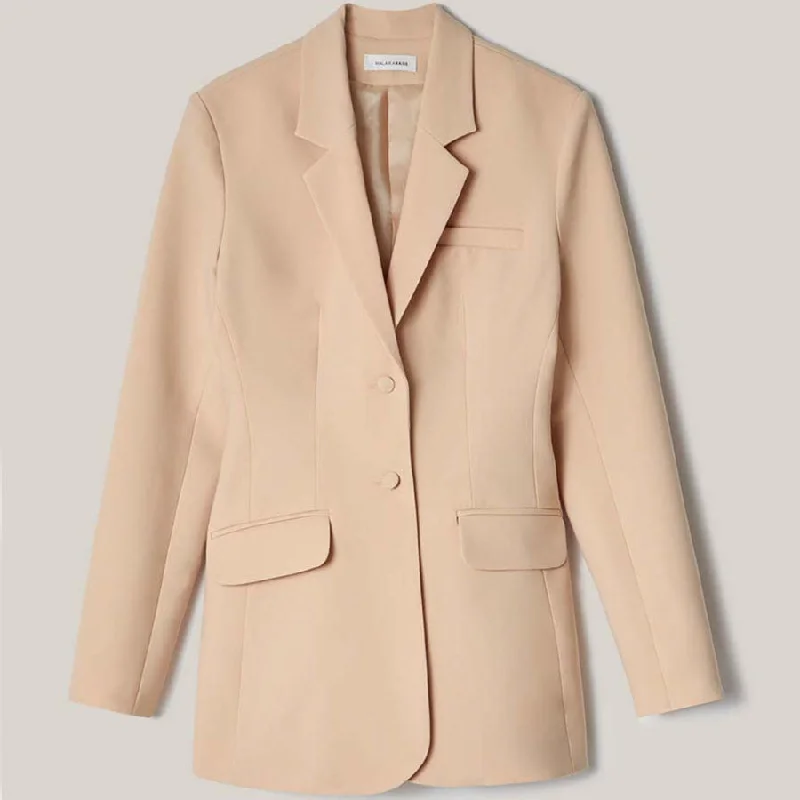 WAISTED VIRGIN WOOL BLAZER ""CAMILLE"" IN SAND